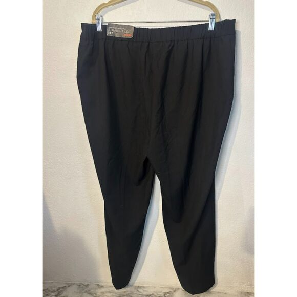 483 Women’s Black Pull-On Ankle Dress Pants – Plus Size Stretch Trousers - Picture 3 of 5